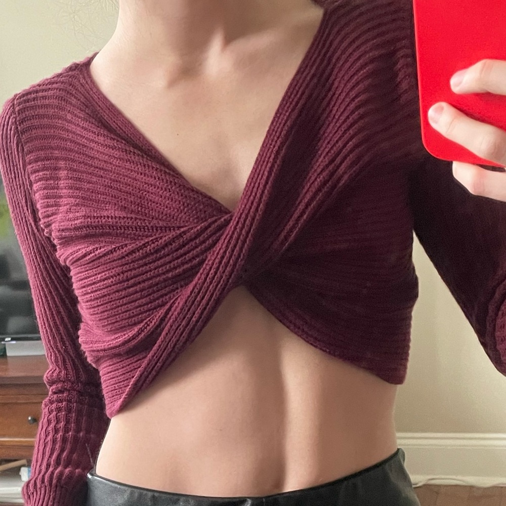 Garage cropped twist sweater — new with tags!
